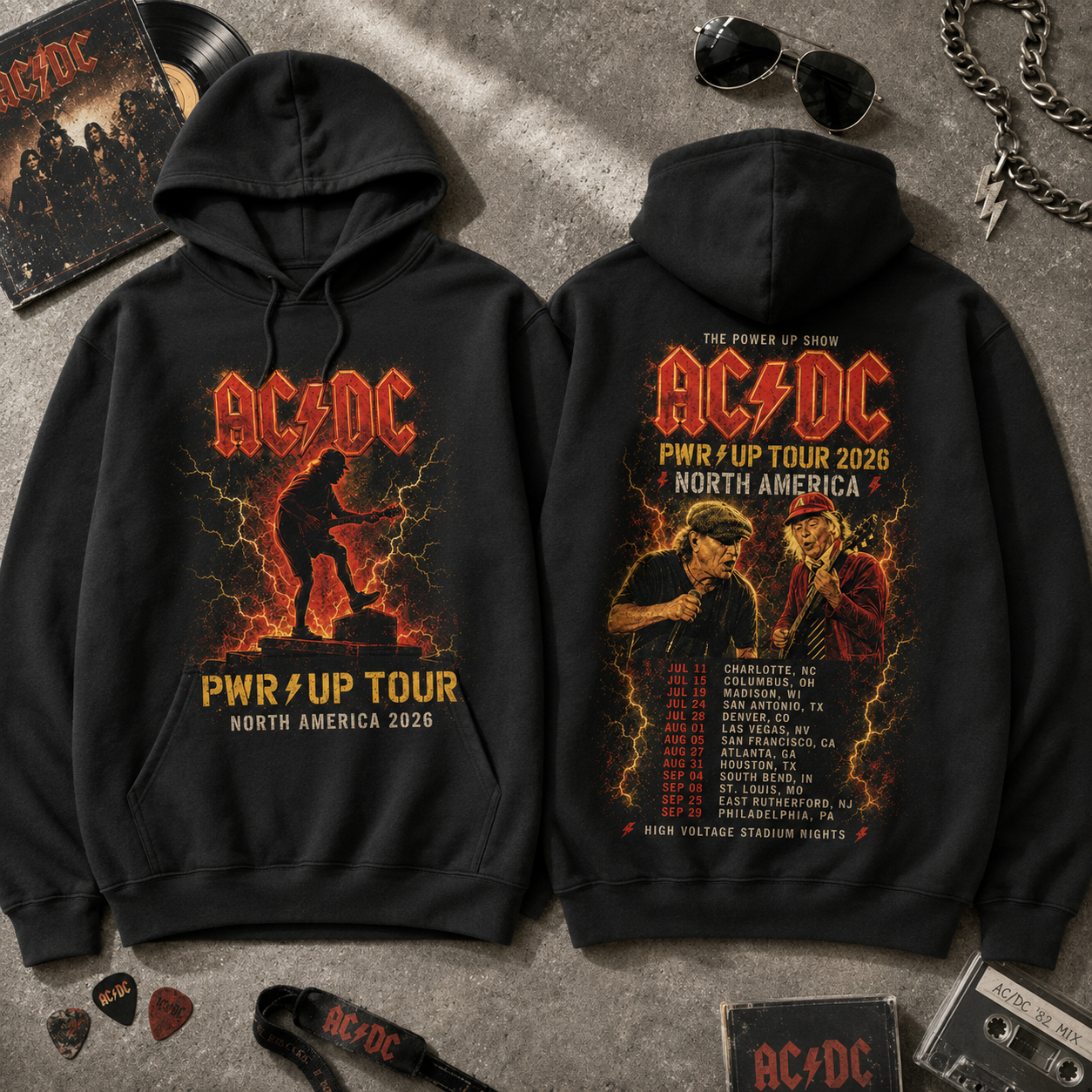 Premium  3D Hoodie PUTour 2026 North America Front & Back Print ACD1