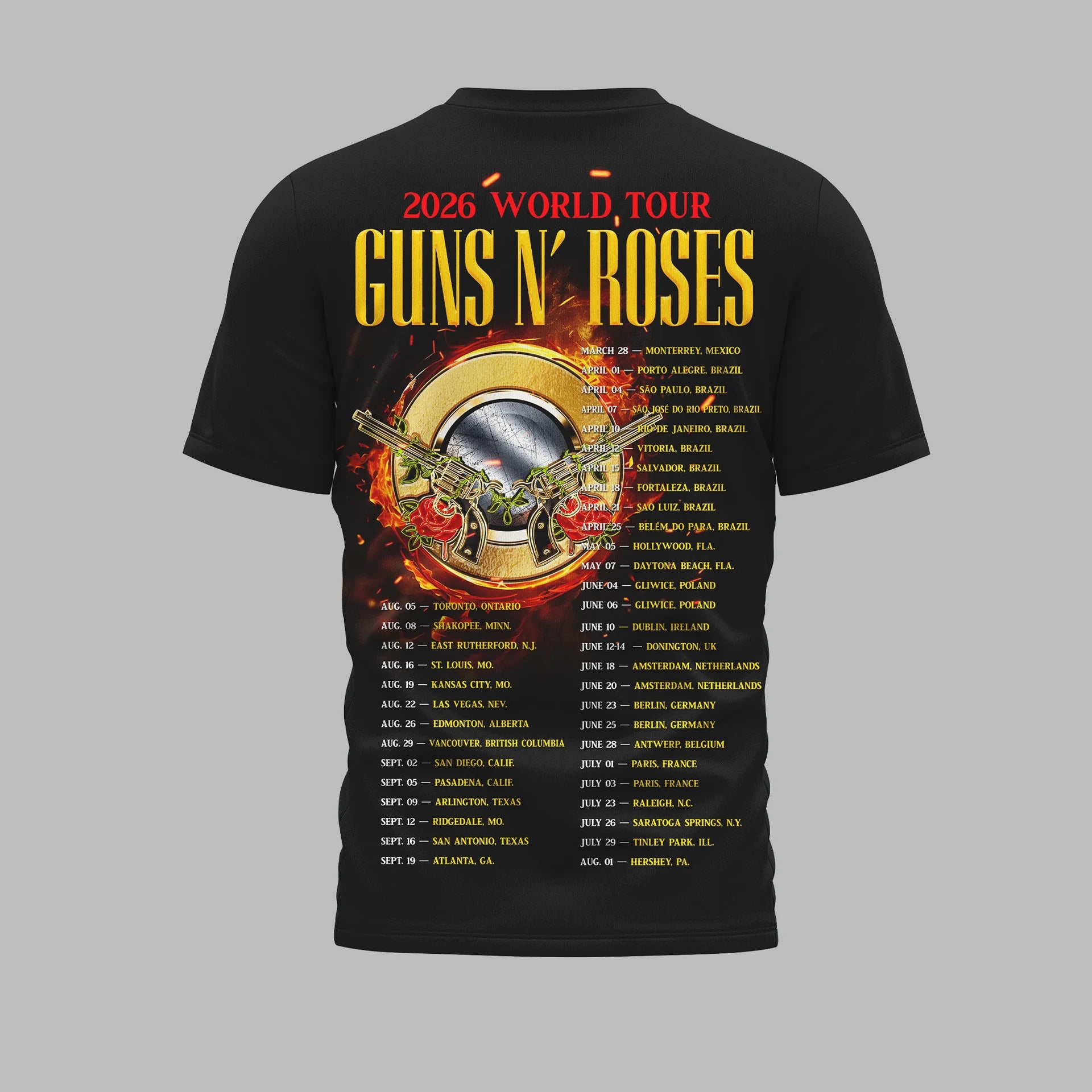 Premium G.N.R Tour 3D Shirt HCH-001