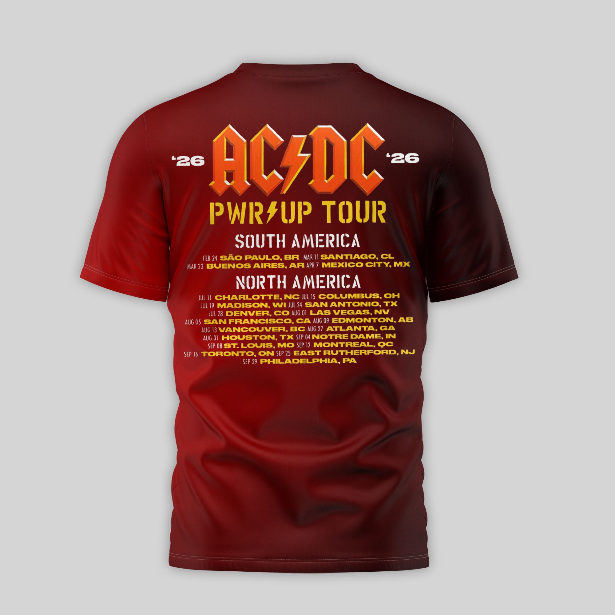 Premium  2026 Tour 3d Shirt Acd1