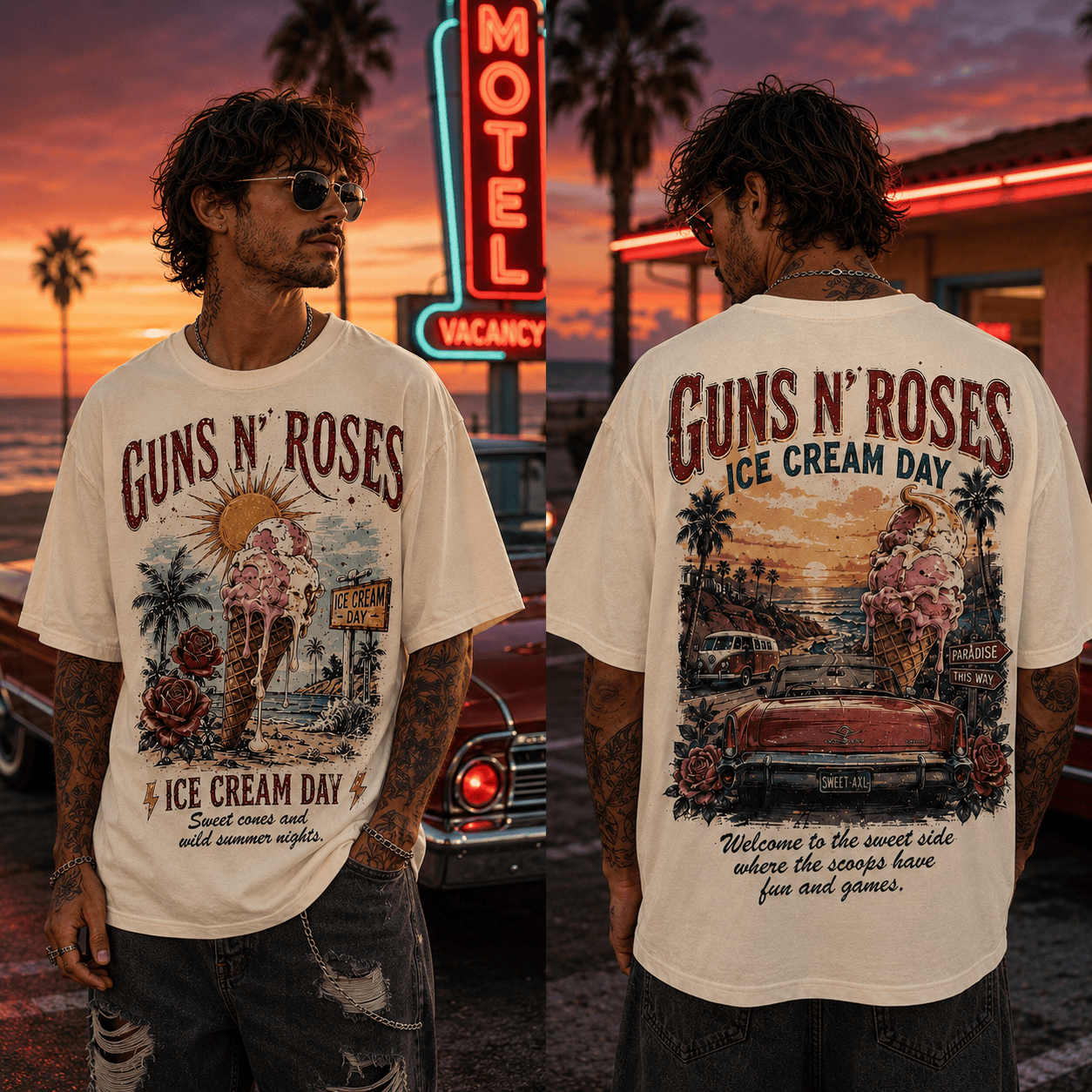 Premium G.N.R Ice Cream Day 3D Shirt HCH-017