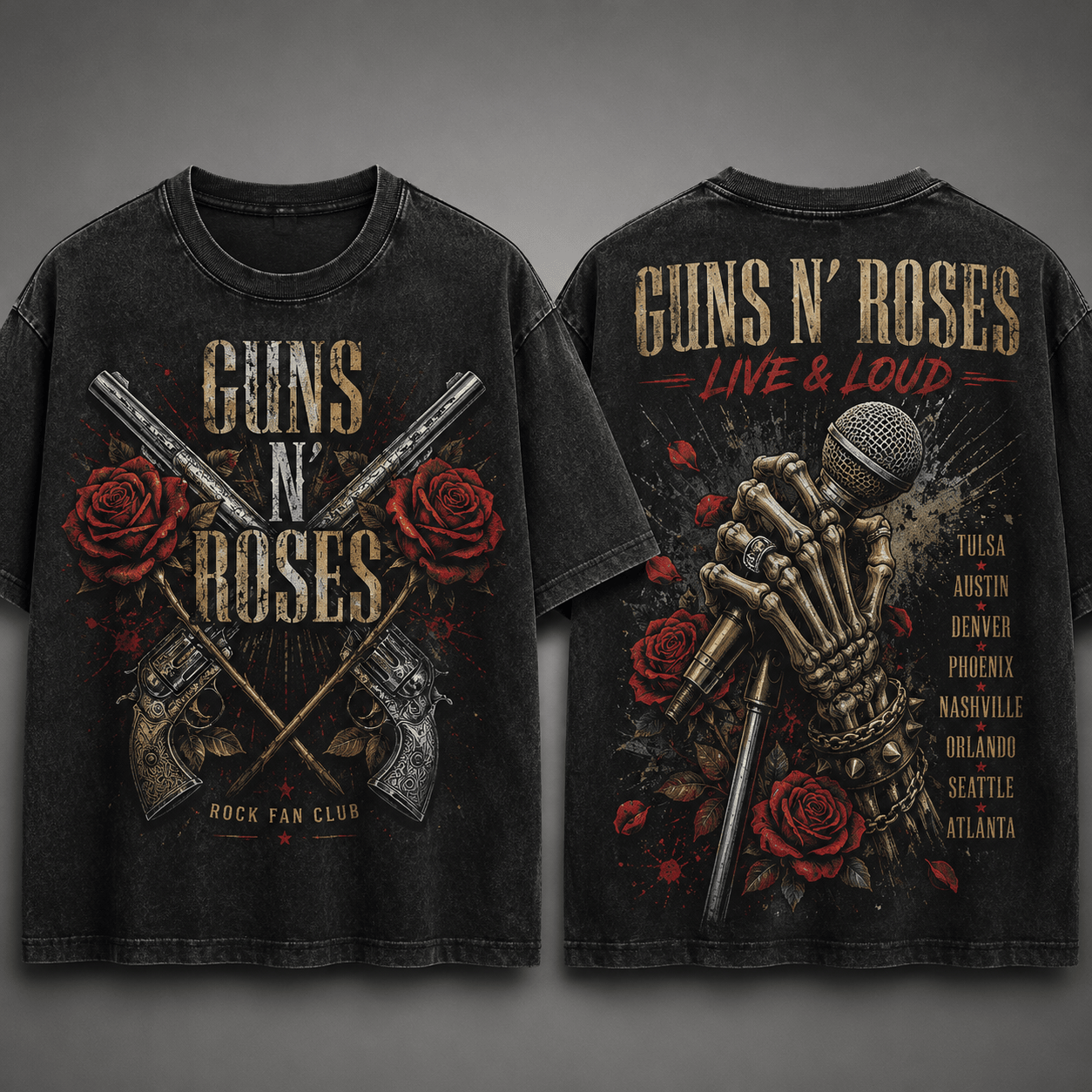 Premium G.N.R Guns N' Roses 3D Shirt HCH-026