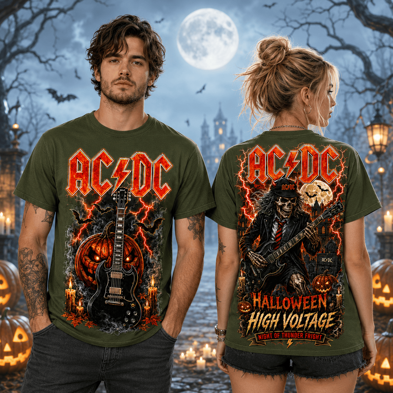 Premium  Halloween High Voltage 3D Shirt ACD1