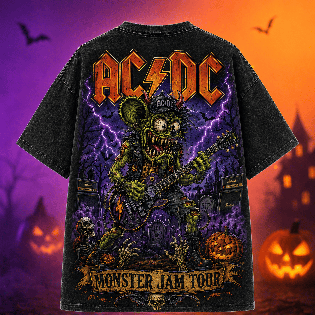 Premium Rat Fink Monster Jam Halloween Tour 3D Shirt ACD1