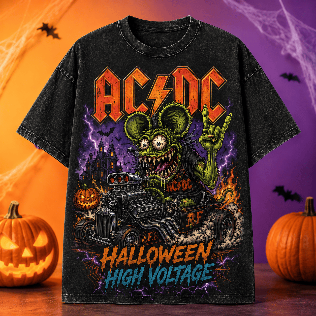 Premium Rat Fink Monster Jam Halloween Tour 3D Shirt ACD1