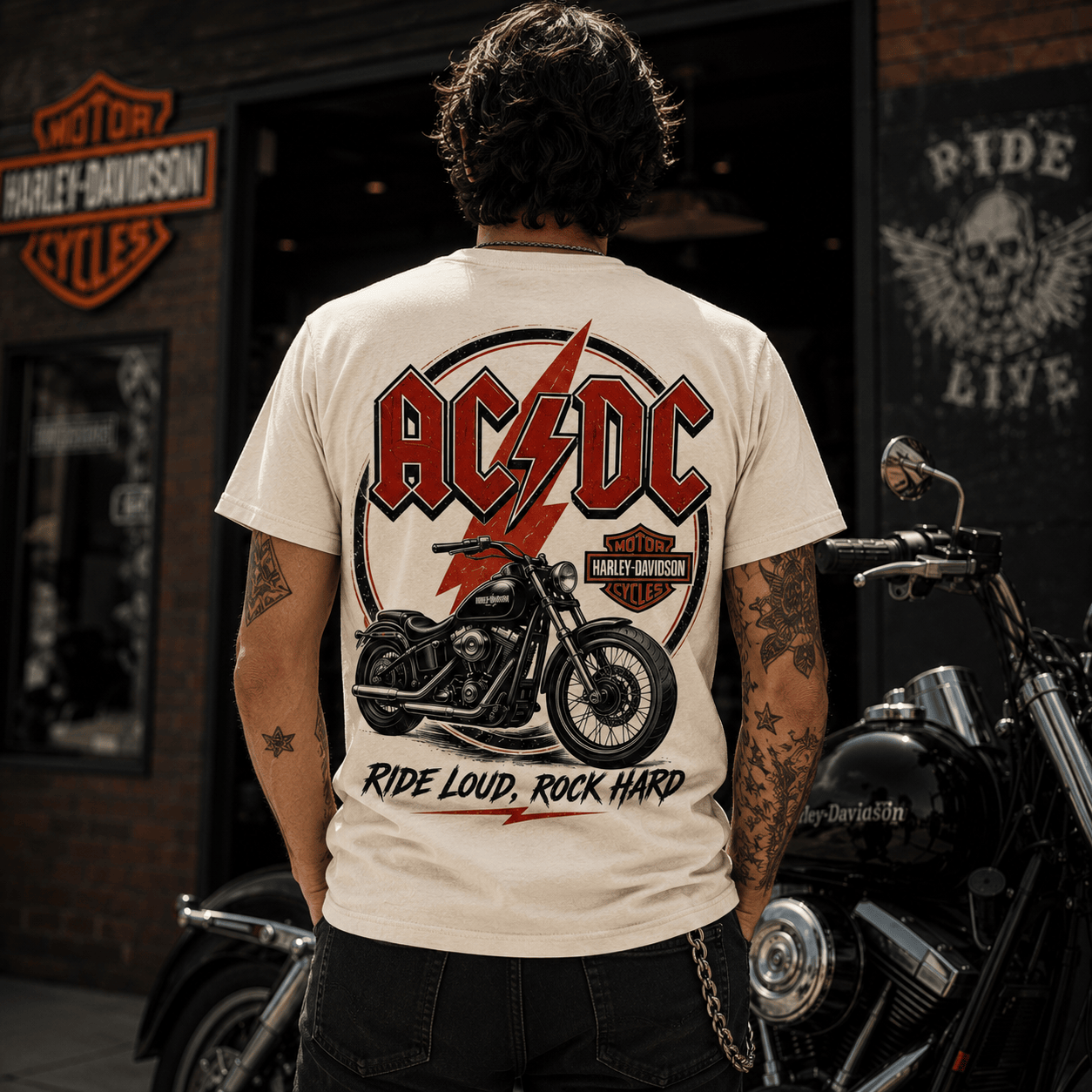 Premium HD Motorcycle Rock and Roll 3D Shirt ACD1