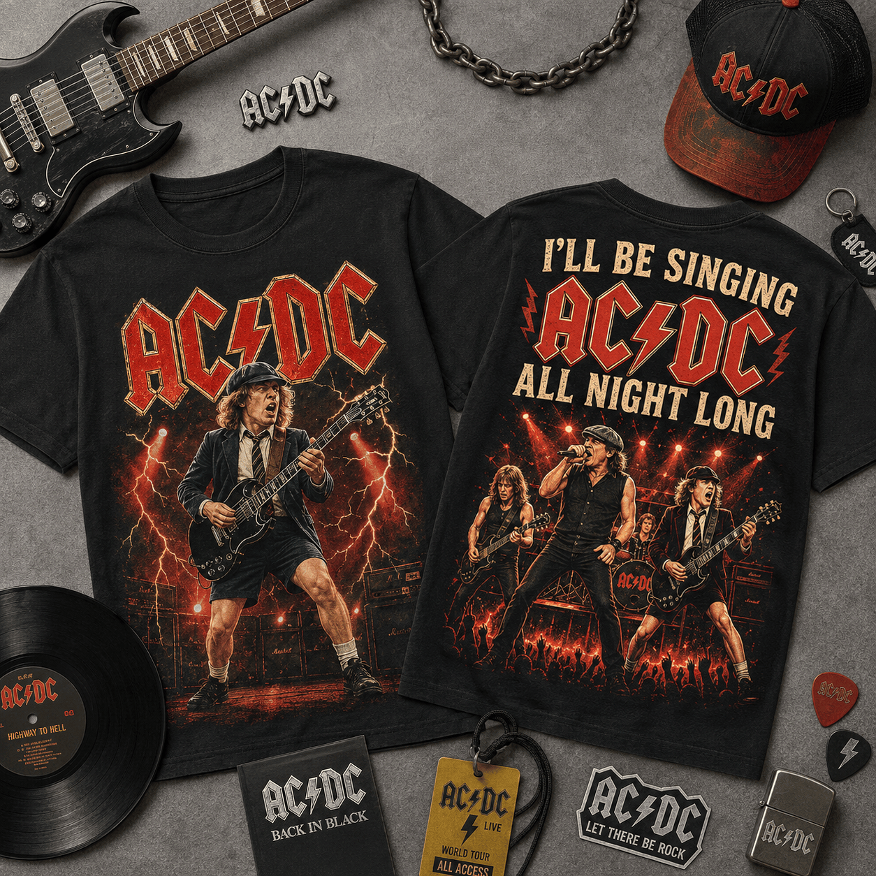 All Night Long 3D Graphic Shirt ACD1