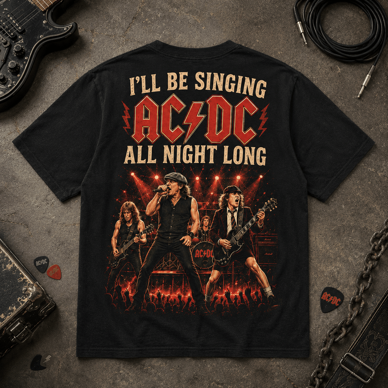All Night Long 3D Graphic Shirt ACD1