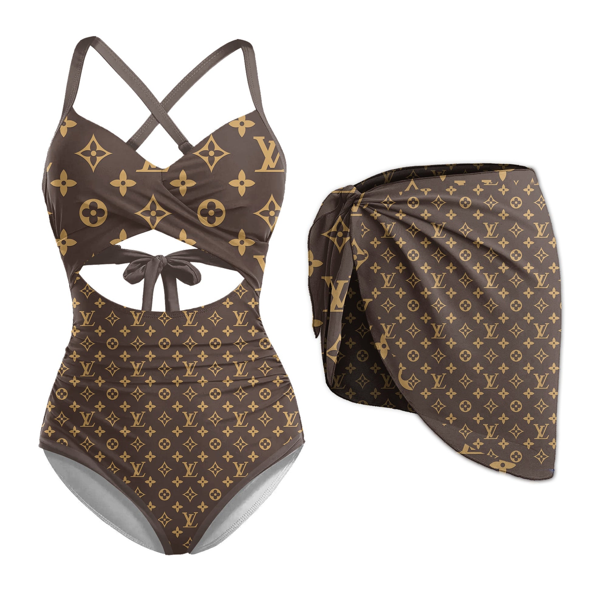 L.v | Premium 1pcs Swimsuit & Beach Sarong Mn-sb-001