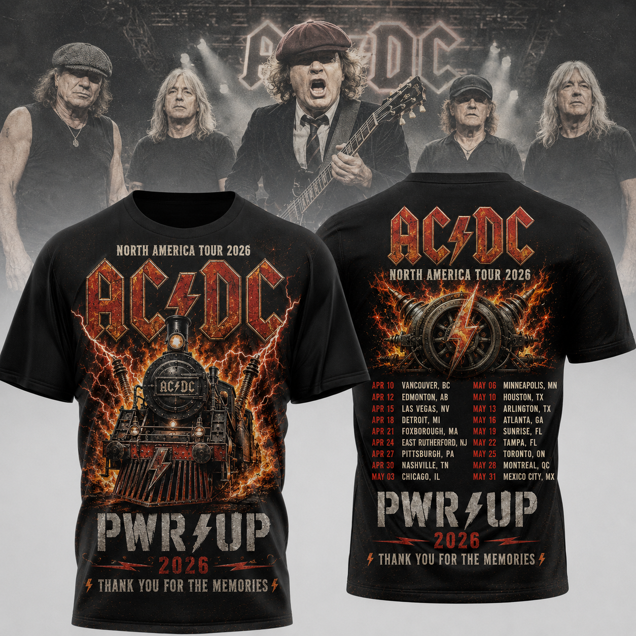 Premium PU26 North America Tour Train 3D Shirt ACD1