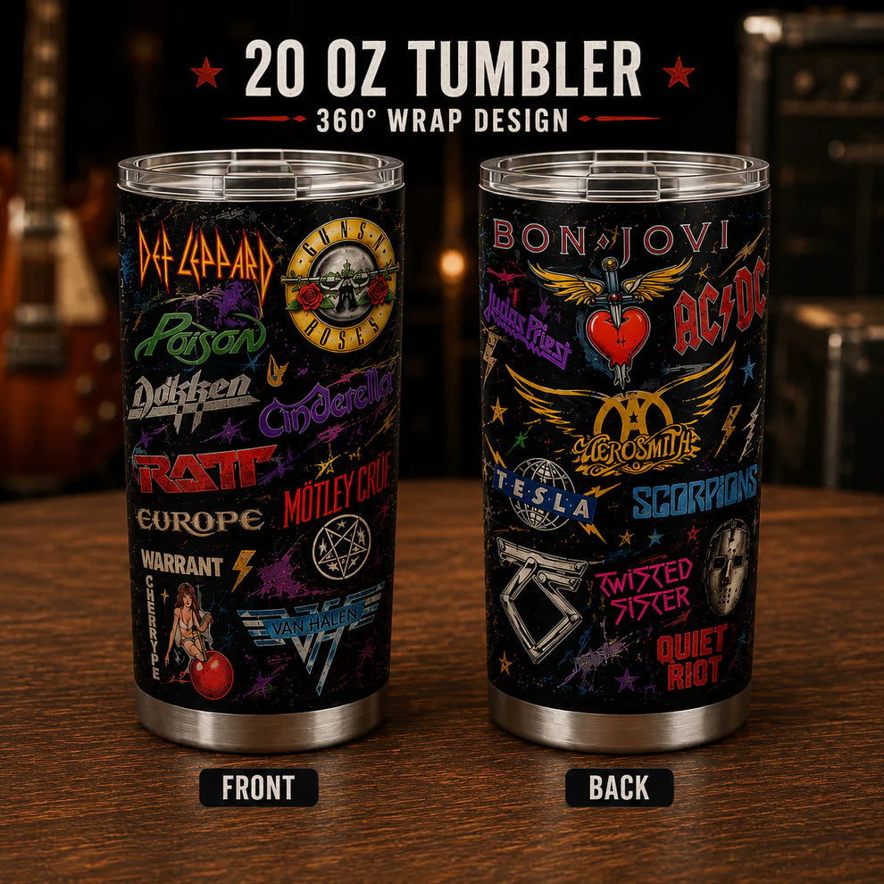 Hair Metal Legends 20oz Stainless Steel Tumbler Acd1