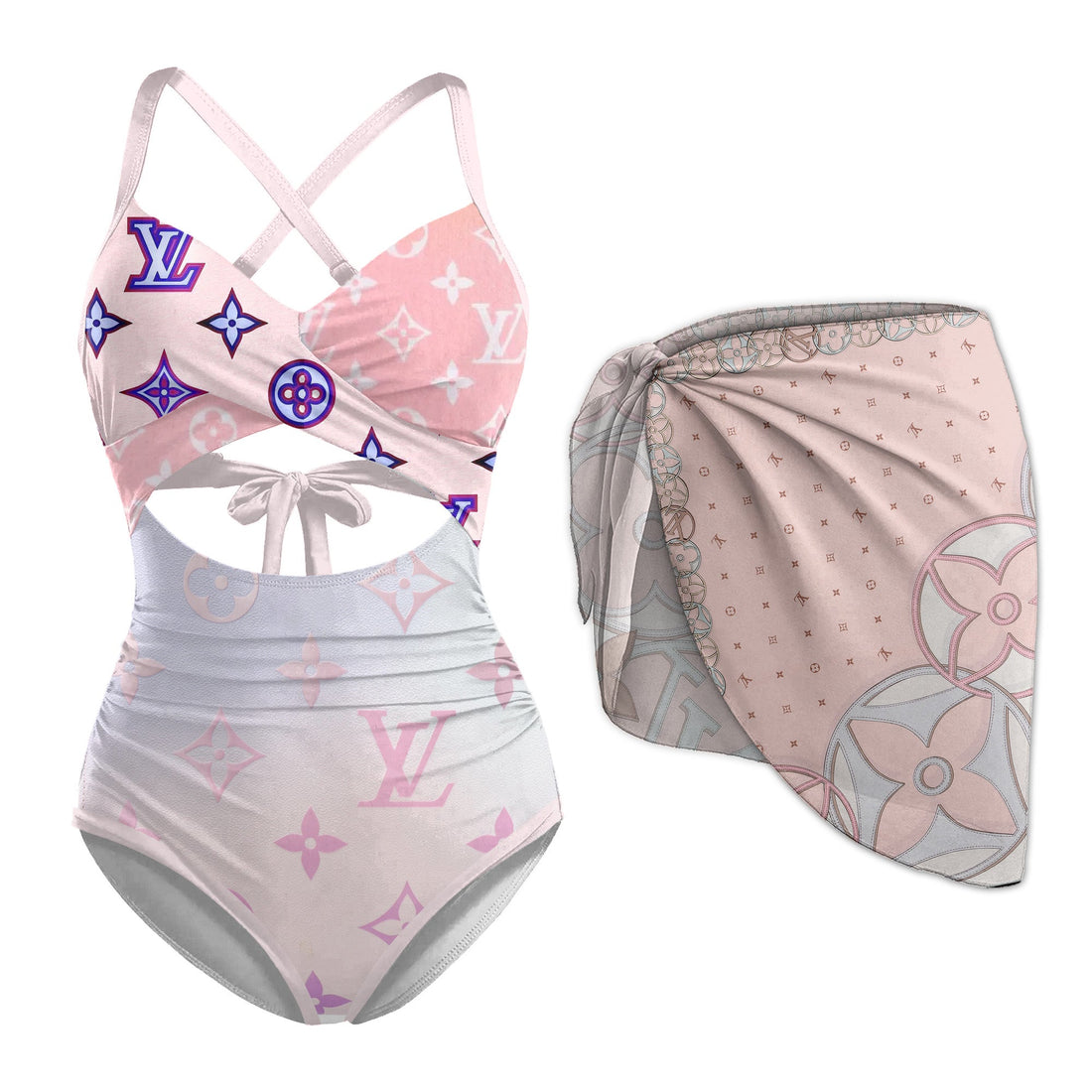 L.v | Premium 1pcs Swimsuit & Beach Sarong Mn-sb-003