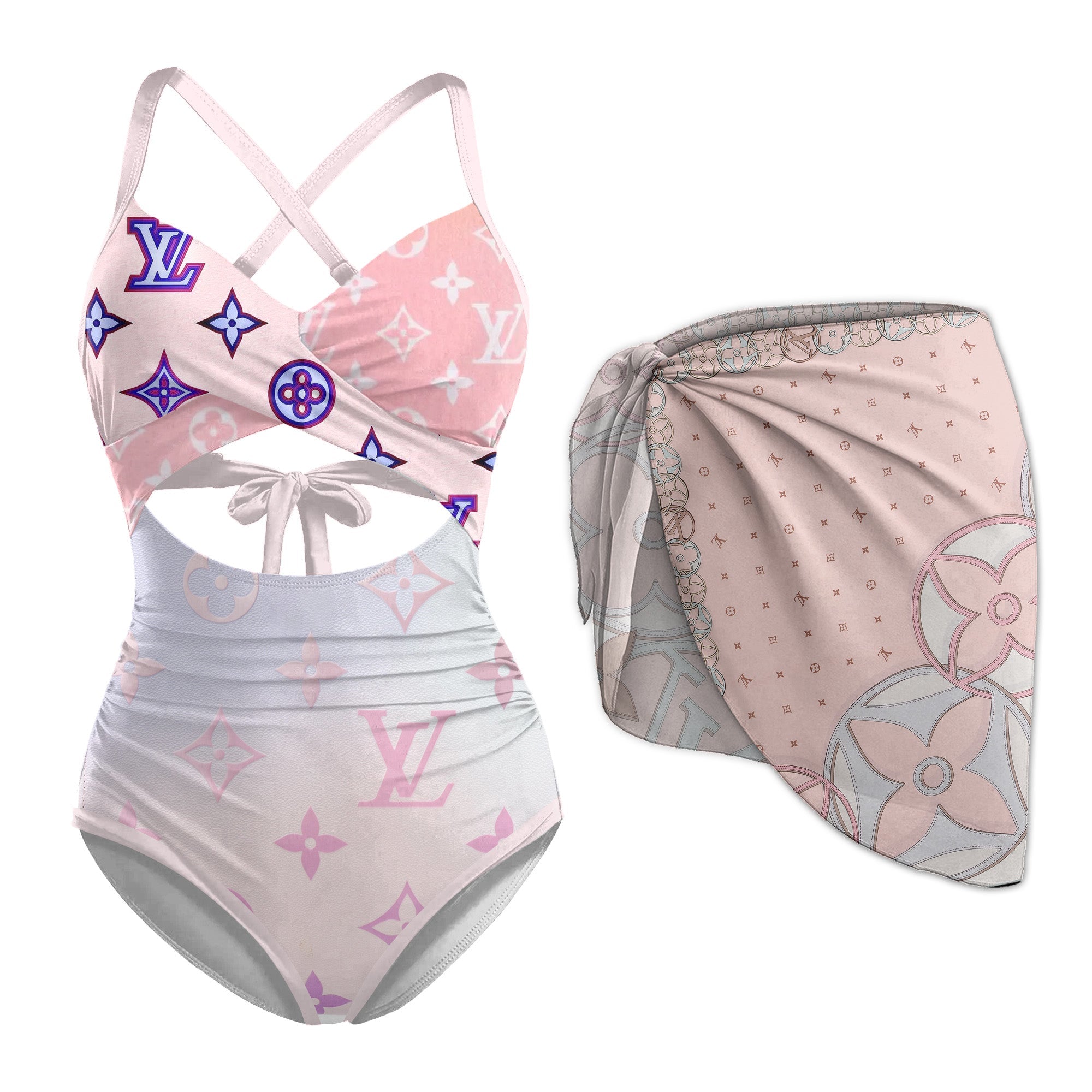 L.v | Premium 1pcs Swimsuit & Beach Sarong Mn-sb-003