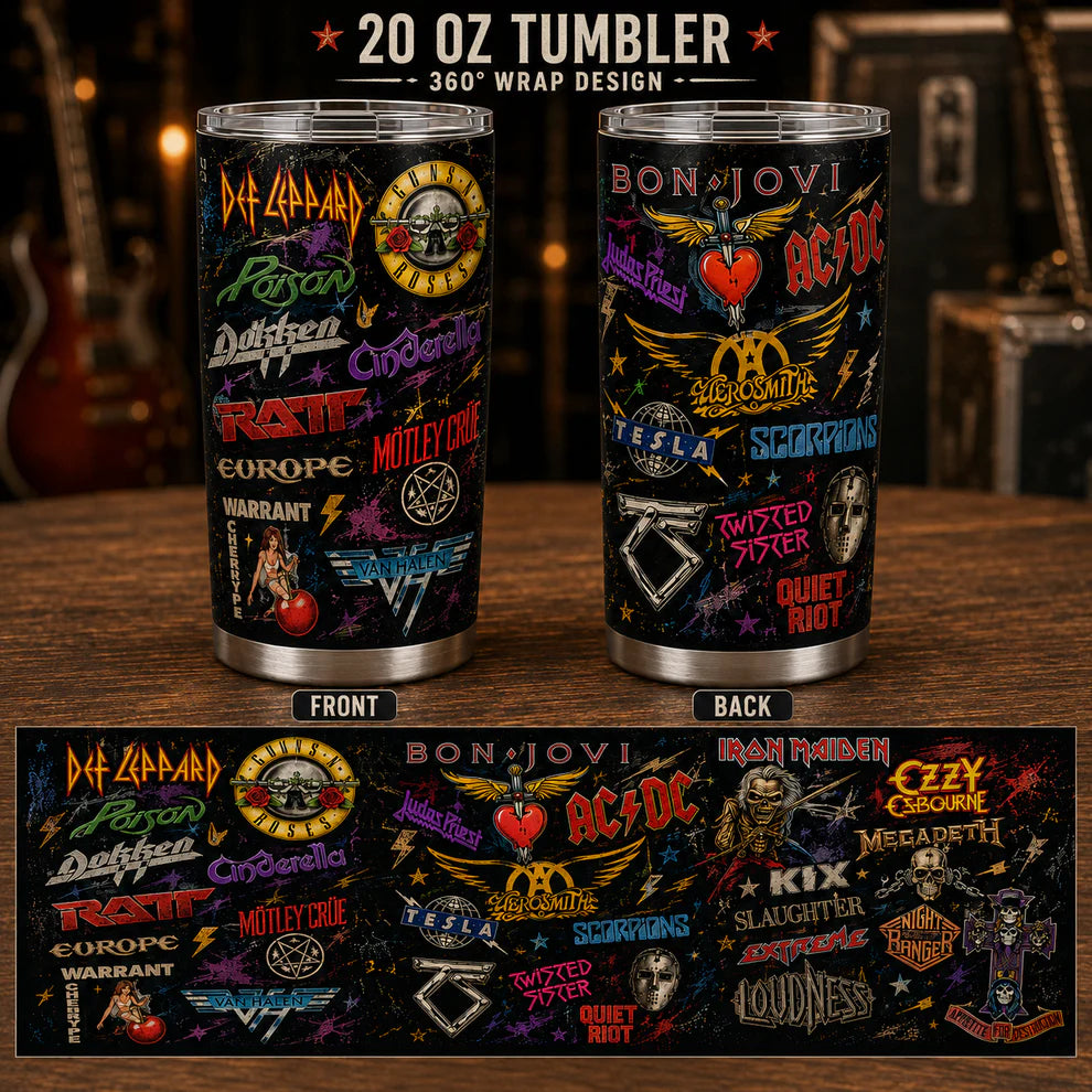 Hair Metal Legends 20oz Stainless Steel Tumbler Acd1