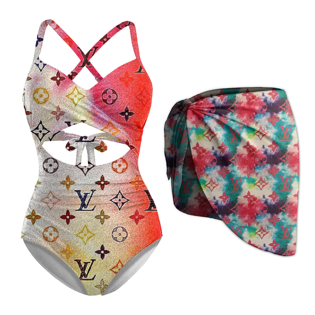 L.v | Premium 1pcs Swimsuit & Beach Sarong Mn-sb-004