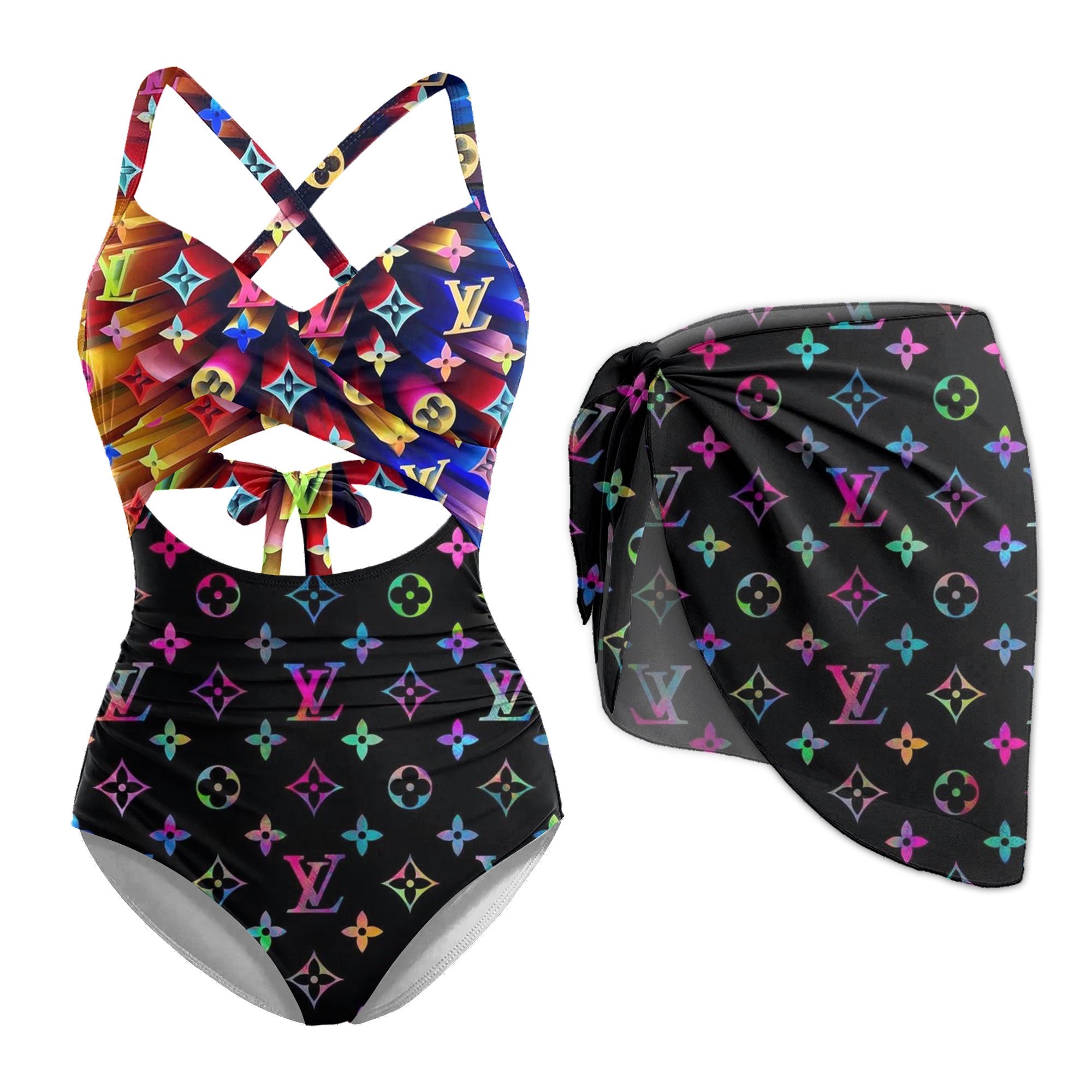 L.v | Premium 1pcs Swimsuit & Beach Sarong Mn-sb-006
