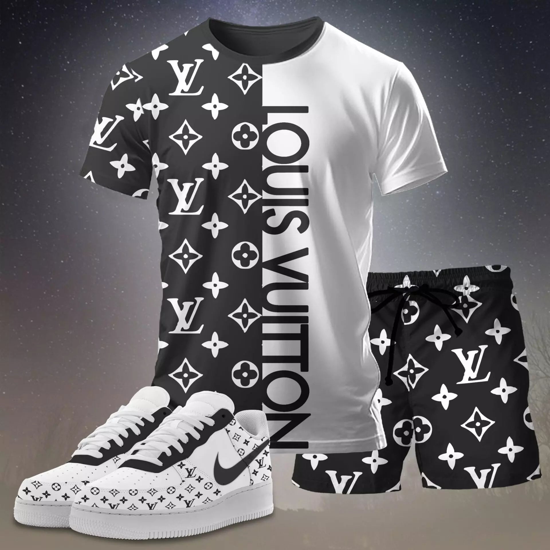 L.v | Premium Tracksuit And Sneaker Combo For Men - Mn290426037