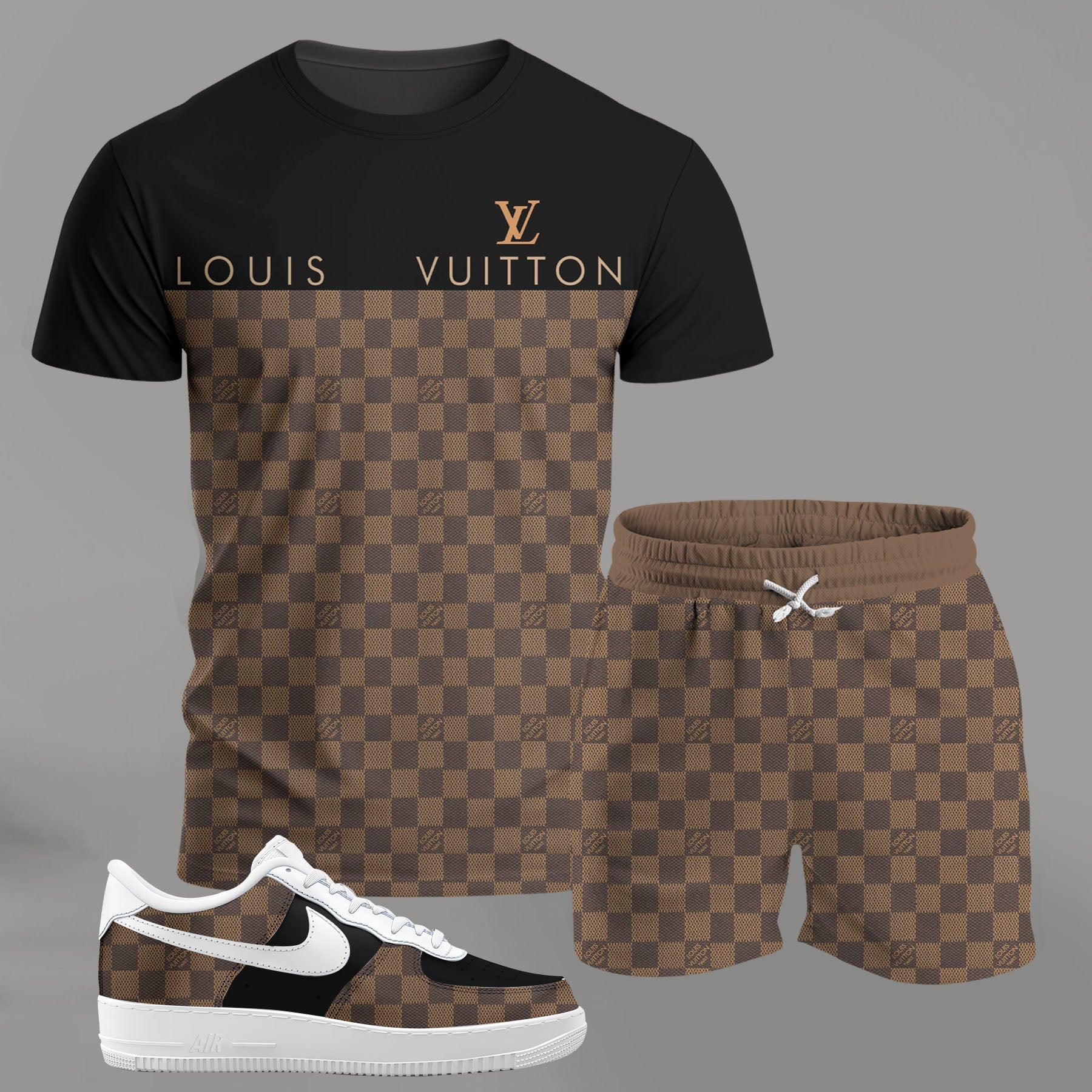 L.v | Premium Tracksuit And Sneaker Combo For Men - Mn290426006