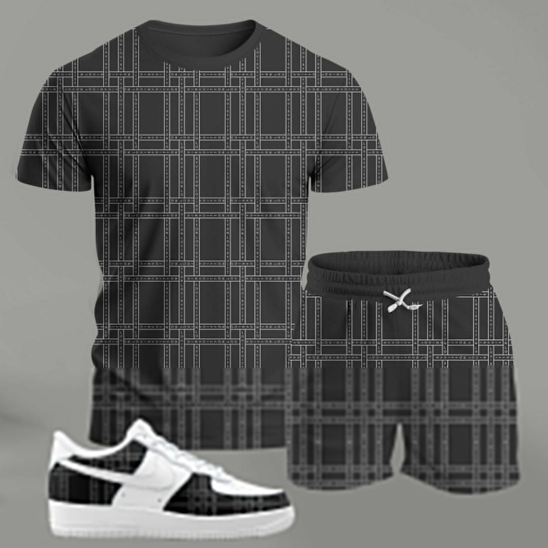 L.v | Premium Tracksuit And Sneaker Combo For Men - Mn290426016