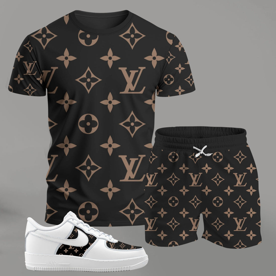 L.v | Premium Tracksuit And Sneaker Combo For Men - Mn290426017