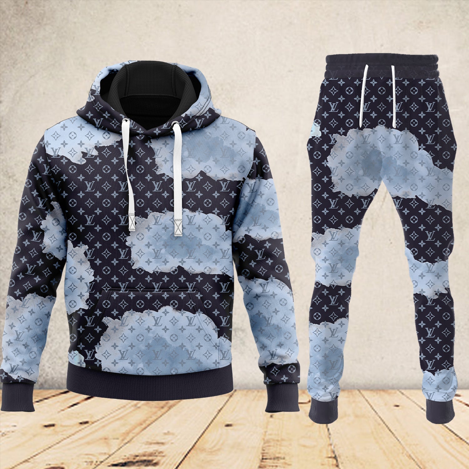 L.v | New Released High Quality Hoodie And Sweatpants Set  Mn-has-086