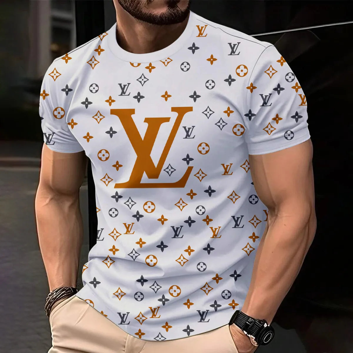 L.v| Men's Premium 3d Printed T-shirt � Limited Edition Mn-ts-051