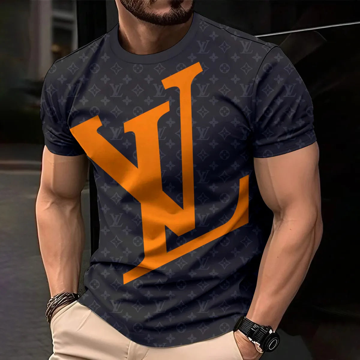 L.v| Men's Premium 3d Printed T-shirt � Limited Edition Mn-ts-052