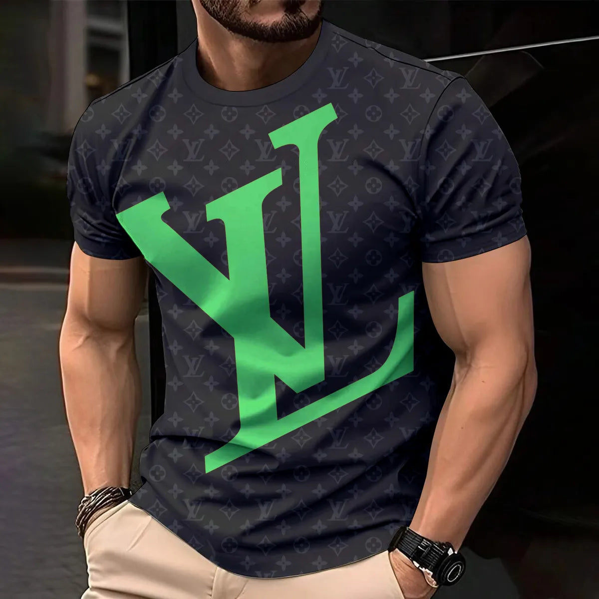 L.v| Men's Premium 3d Printed T-shirt � Limited Edition Mn-ts-054
