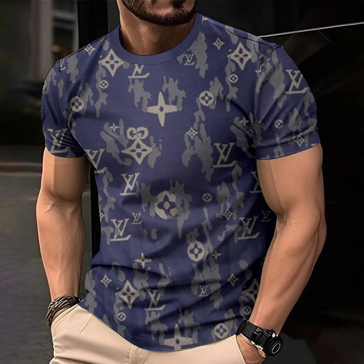 L.v| Men's Premium 3d Printed T-shirt � Limited Edition Mn-ts-104