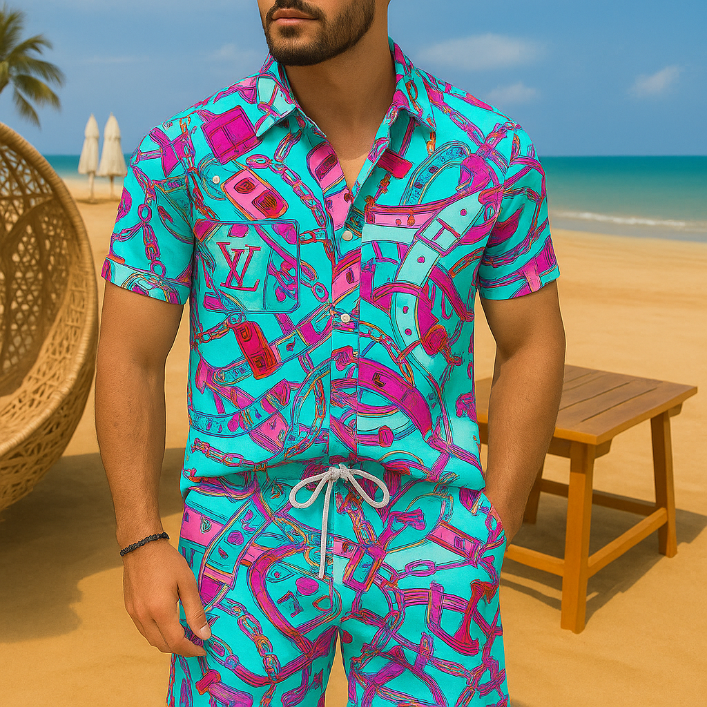 [new] Luxury Hawaii Shirt & Short Summer Hch068