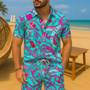 [new] Luxury Hawaii Shirt & Short Summer Hch068