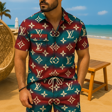 [new] Luxury Hawaii Shirt & Short Summer Hch075