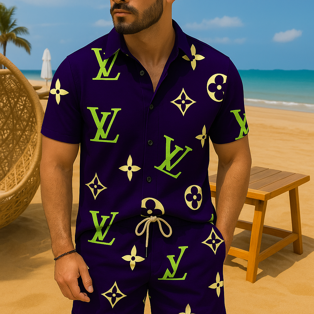 [new] Luxury Hawaii Shirt & Short Summer Hch077