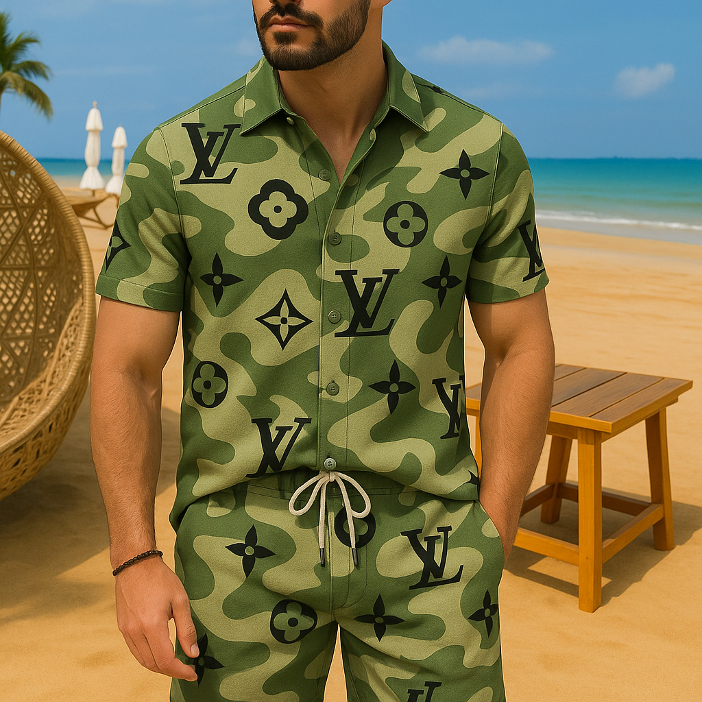 [new] Luxury Hawaii Shirt & Short Summer Hch088