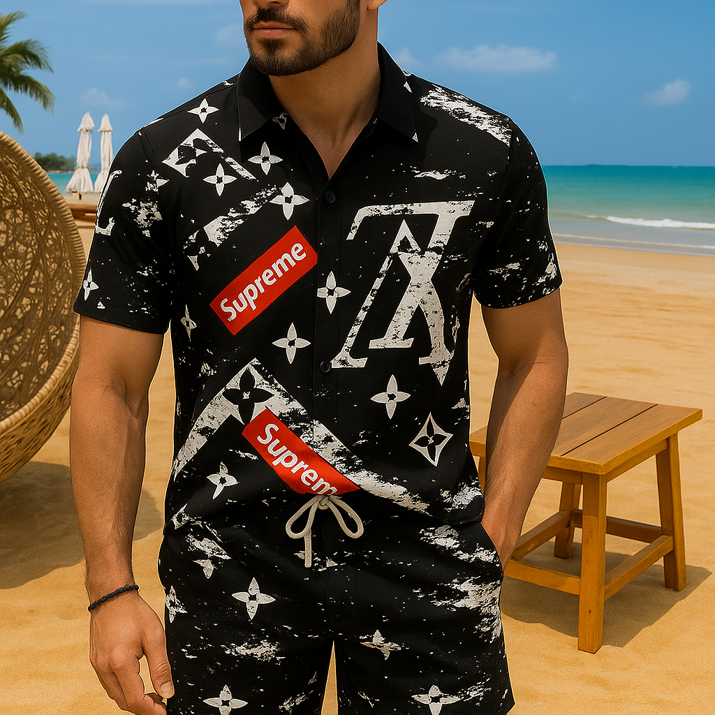 [new] Luxury Hawaii Shirt & Short Summer Hch097