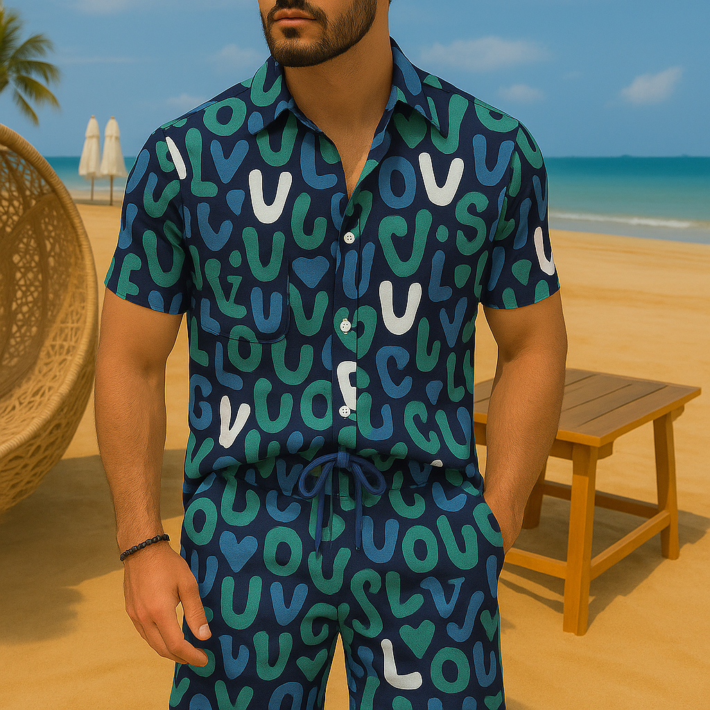 [new] Luxury Hawaii Shirt & Short Summer Hch105