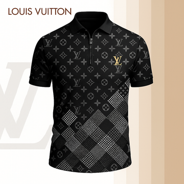 L.v | Limited Edition High-quality Printed Zip Polo Shirt For Men Mn-zpl-024