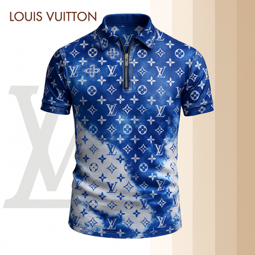 L.v | Limited Edition High-quality Printed Zip Polo Shirt For Men Mn-zpl-031