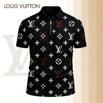 L.v | Limited Edition High-quality Printed Zip Polo Shirt For Men Mn-zpl-037