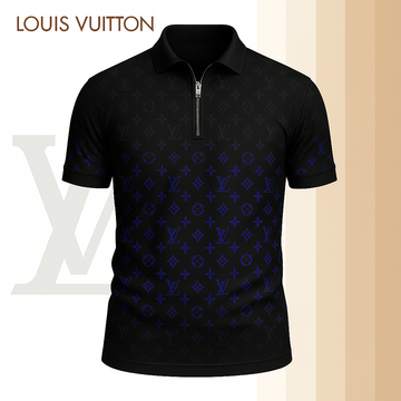 L.v | Limited Edition High-quality Printed Zip Polo Shirt For Men Mn-zpl-038