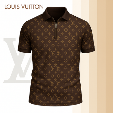 L.v | Limited Edition High-quality Printed Zip Polo Shirt For Men Mn-zpl-039