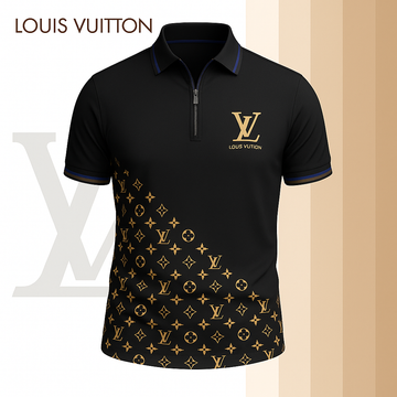 L.v | Limited Edition High-quality Printed Zip Polo Shirt For Men Mn-zpl-041