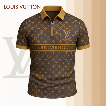 L.v | Limited Edition High-quality Printed Zip Polo Shirt For Men Mn-zpl-011