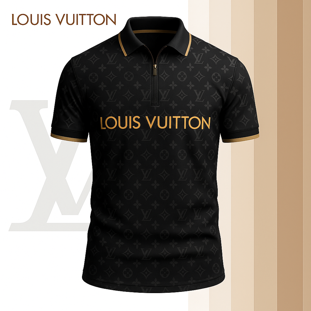 L.v | Limited Edition High-quality Printed Zip Polo Shirt For Men Mn-zpl-043