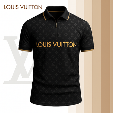L.v | Limited Edition High-quality Printed Zip Polo Shirt For Men Mn-zpl-043