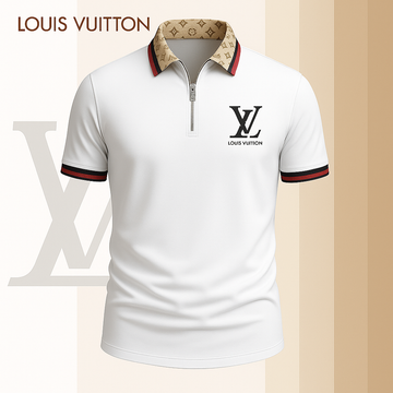 L.v | Limited Edition High-quality Printed Zip Polo Shirt For Men Mn-zpl-020