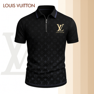 L.v | Limited Edition High-quality Printed Zip Polo Shirt For Men Mn-zpl-051