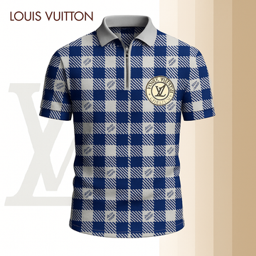 L.v | Limited Edition High-quality Printed Zip Polo Shirt For Men Mn-zpl-055