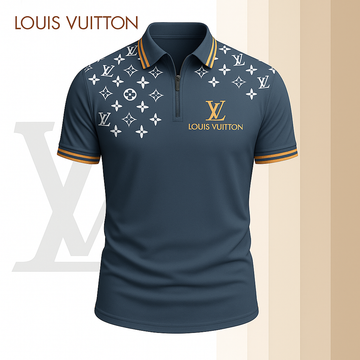 L.v | Limited Edition High-quality Printed Zip Polo Shirt For Men Mn-zpl-005