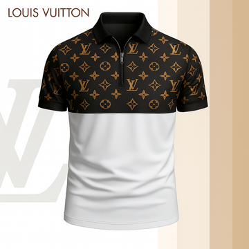 L.v | Limited Edition High-quality Printed Zip Polo Shirt For Men Mn-zpl-071