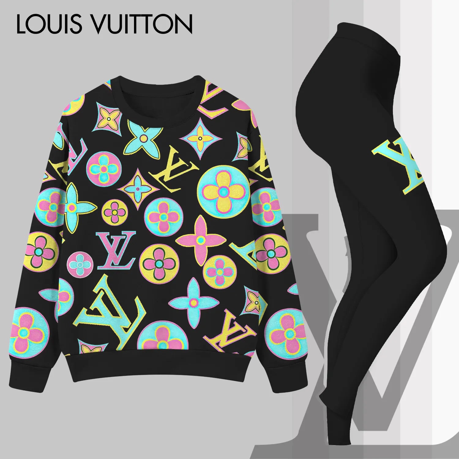 L.v | Premium Sweatshirt And Leggings Set Mn-sls-041